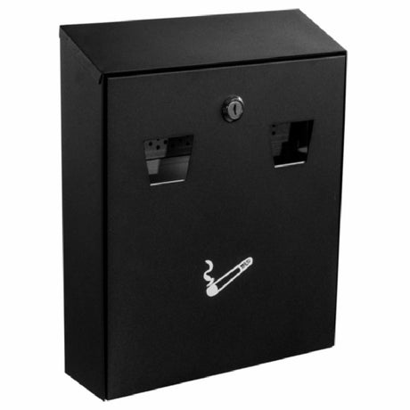 Alpine Industries ALP490-01-BLK All-in-one Cigarette Disposal Station 10-1/2"W X 3-1/2"D X 13"H