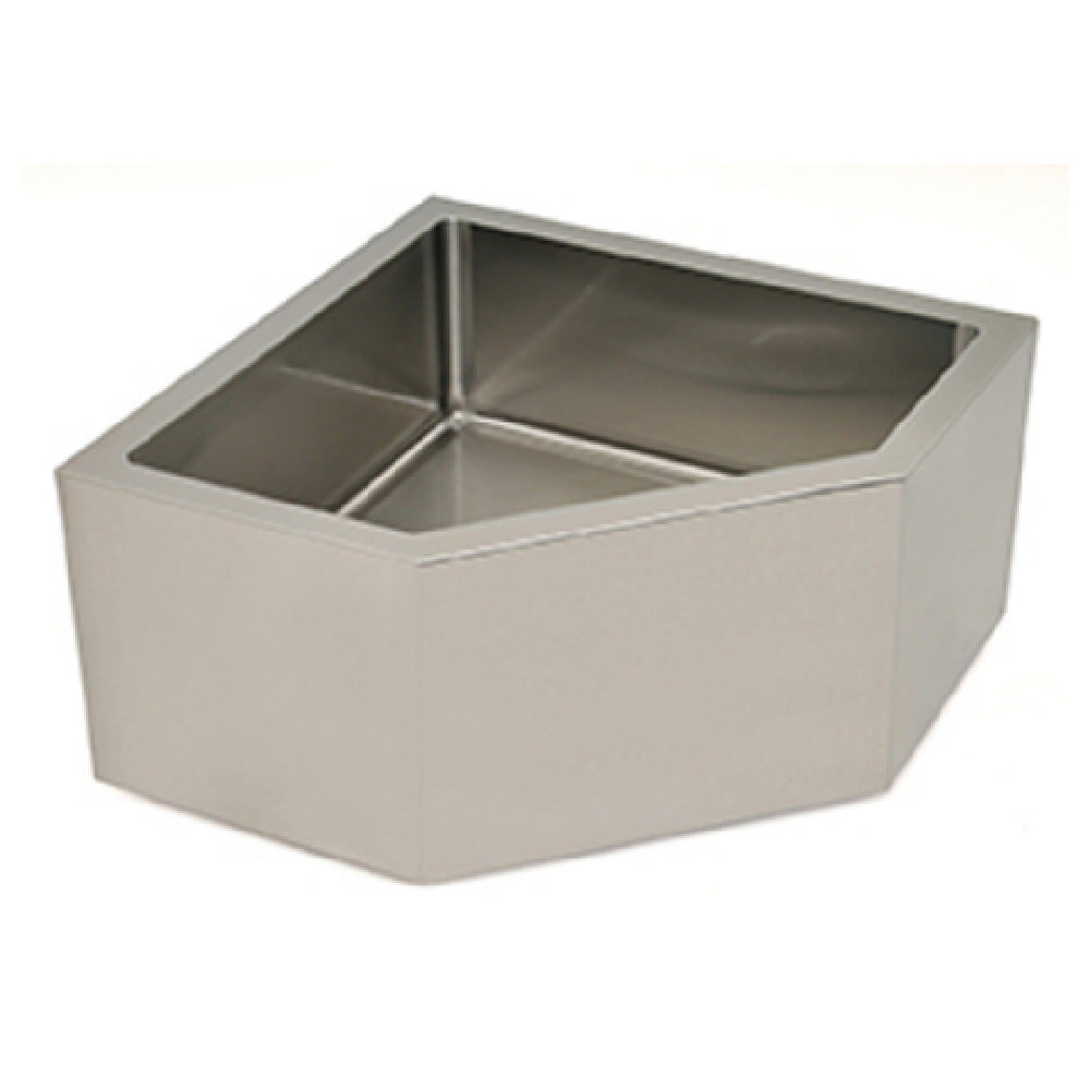 Eagle F2121-8-CNR Eagle Corner Mop Sink With Flush Edge 21" W X 21" L X 8˝- Deep Fabricated Bowl