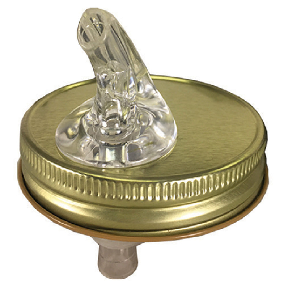 Spill-Stop 381-00 Moonshine/Mason Jar Pourer Clear Plastic Free Flow Spout Permanently Affixed To Screw-on Mason Jar Cap