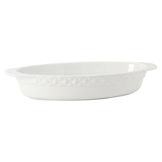 Tuxton EAP-101 Casserole Dish 3-1/2 Qt. 17-3/4"L X 8-1/2"W X 3"H (15-3/4"L Without Handle)