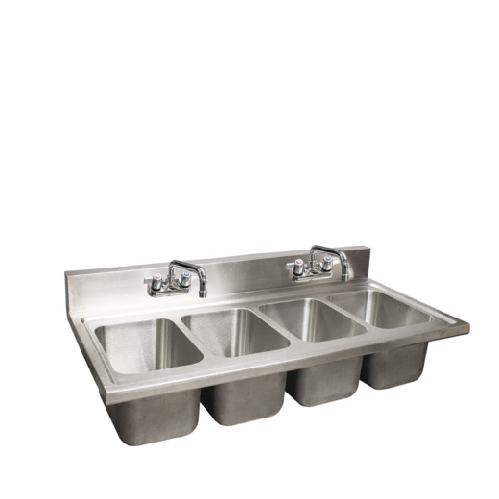 BK Resources DDI4-R5-1014-PG Drop-In Sink (4) Compartment 48"W X 24"D