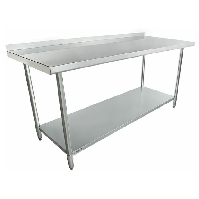 Empura Stainless EWTB3072 Empura ECONOMY Work Table 30" X 72" 2 Inch Backsplash