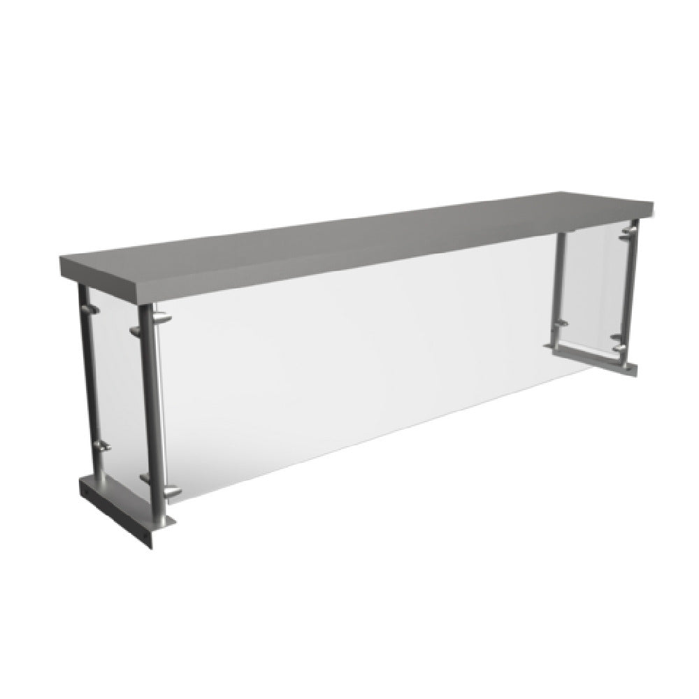 BK Resources SG-FCS-60 Sneeze Guard Overshelf For Steam Tables 12" Deep X 60" Wide Top Shelf