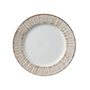 Yanco LE-107 - Legna Bread Plate, 7 1/8 X 3/4", White & Brown
