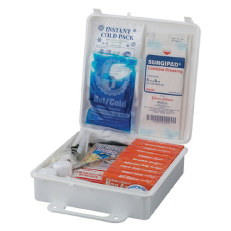 Service Ideas 1124SI First Aid Kit 9-1/4" X 9-1/4" X 3" 173 Piece Kit