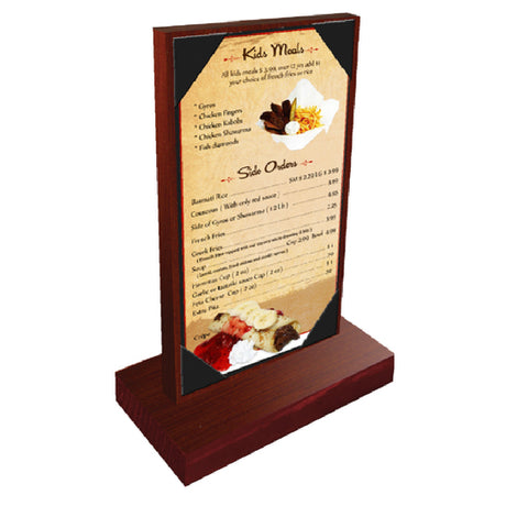 Menu Solutions WTPIX-A Table Tent Holds 4" X 6" Insert Front & Back Picture Corners
