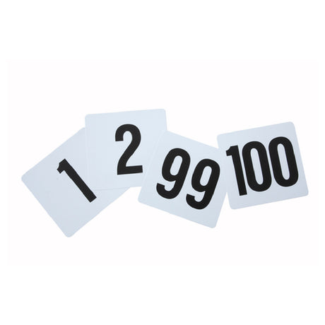 Winco TBN-100 Table Numbers Set Each Set Includes Numbers: 1-1004" X 3-3/4"