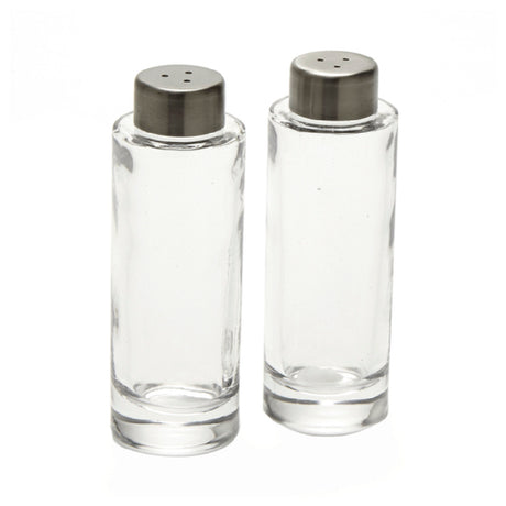 American Metalcraft GSPC Vintage Salt & Pepper Shaker Set 2 Oz. 1-1/2" Dia. X 4-1/2"H