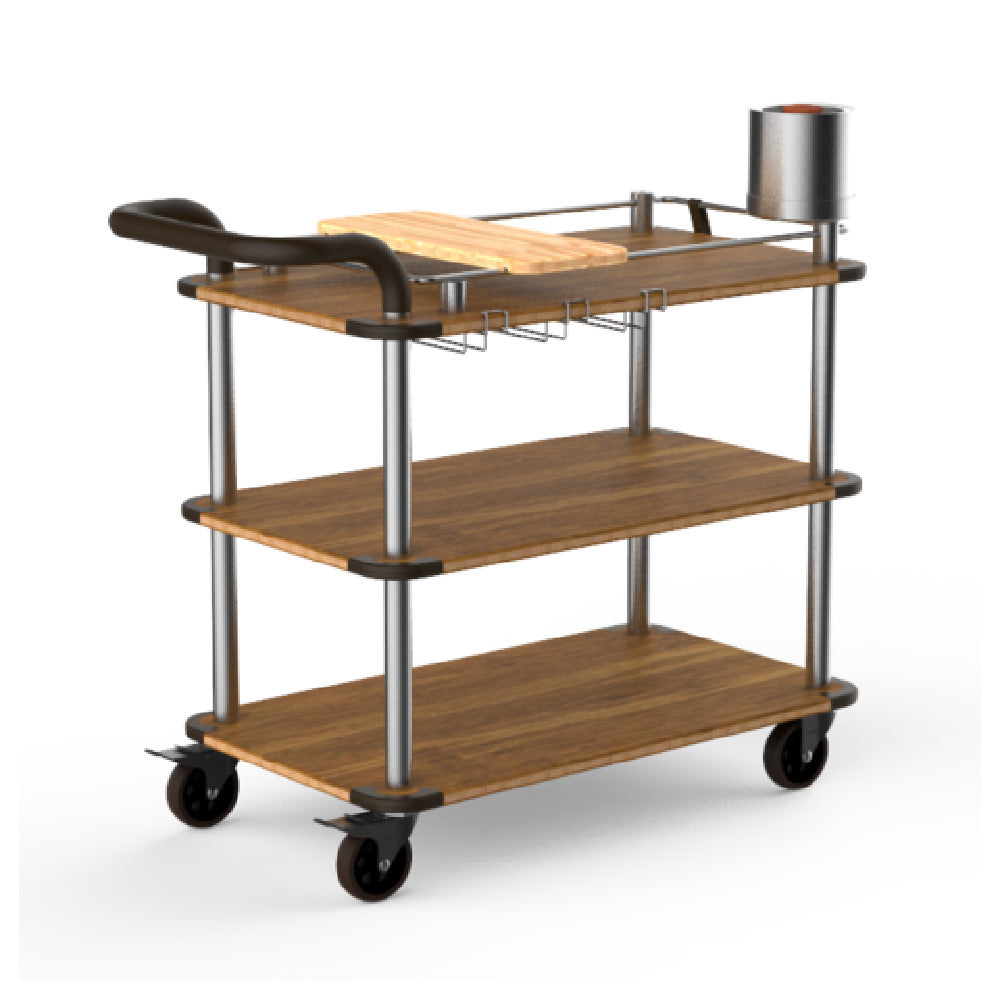 Steelite MGCRNX03BSXX - Mixology Cart, 41.5" X 21.0" X 40.5", Rollin