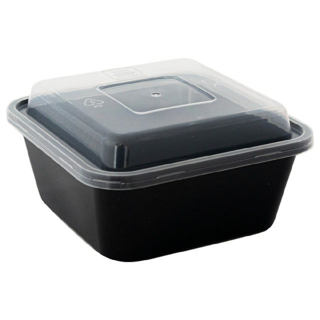 International Tableware TG-PP-16-S Container With Clear Lid Plastic Black