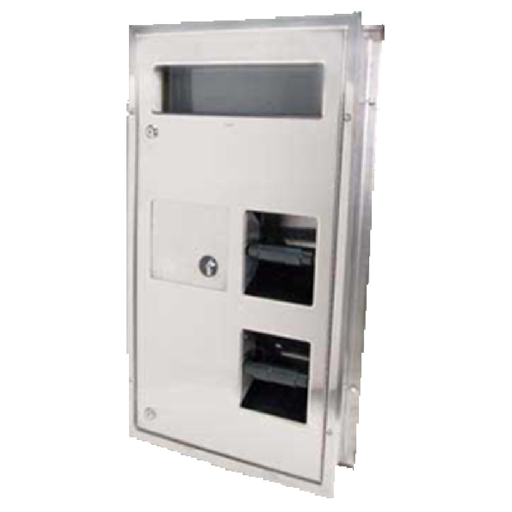 Franklin Machine Products 141-2081 Bobrick® Dual-Sided Seat Cover And Toilet Tissue Dispenser Sanitary Napkin Disposal