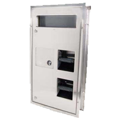 Franklin Machine Products 141-2081 Bobrick® Dual-Sided Seat Cover And Toilet Tissue Dispenser Sanitary Napkin Disposal