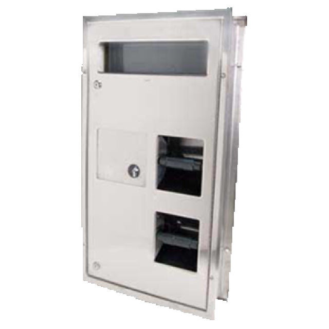Franklin Machine Products 141-2081 Bobrick® Dual-Sided Seat Cover And Toilet Tissue Dispenser Sanitary Napkin Disposal