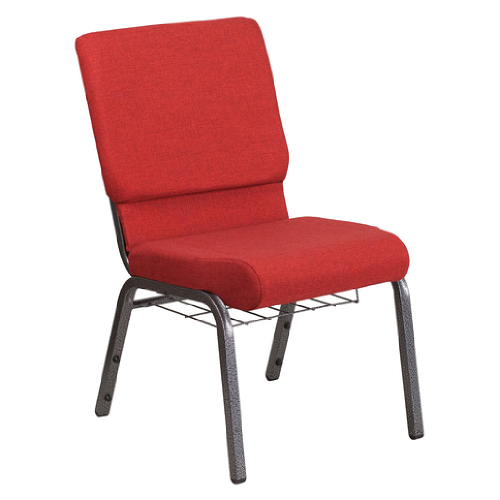 Flash Furniture FD-CH02185-SV-RED-BAS-GG Hercules Series Stacking Church Chair