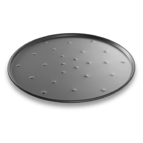 Chicago Metallic 49148 BĀKALON Thin Crust Pizza Pan 14" Dia. X 3/8" Deep Perforated Bottom