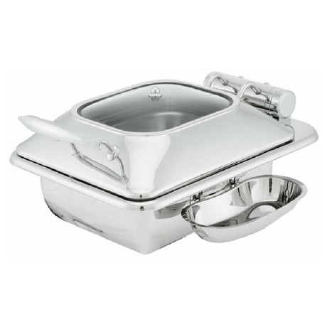 Steelite WLWI35UGT Chafer Body 4 Quart With Glass Top Lid