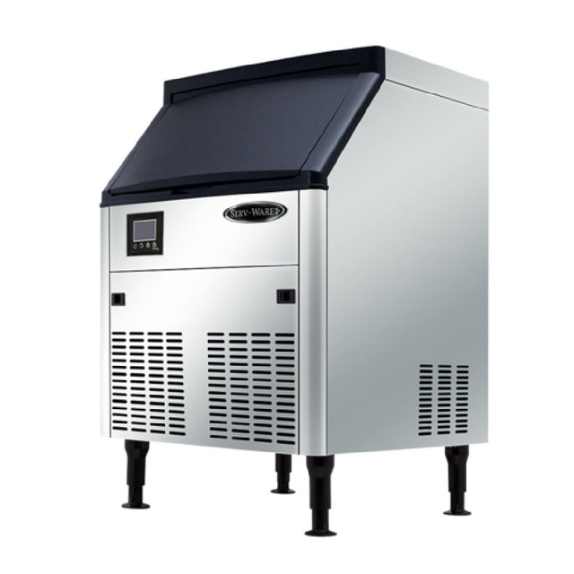 Serv-Ware SWUC-280F - Serv-Ware Ice Machine - 280 Lb Production - Undercounter - Dimensions: 26"W X 27.83"D X 38.94"H - Full Cube - LED Lighting - Bin Capacity: 80 Lb. - Exterior Material: Stainless Steel - Interior Material: Food-Grade Polyethylene - Insulation Material: Rigid Polyurethane Foam - R290 Refrigerant - BTU/H: 2388 - Defrosting: Automatic Operation - 3/4 HP - 115v/60/1-ph