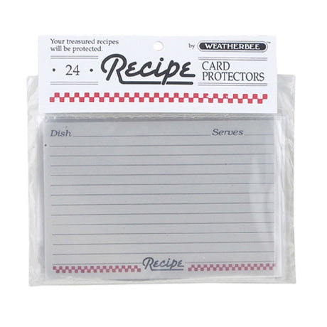 Harold Import Co. 076 Weatherbee Recipe Card Protectors 4" X 6" (24 Pack)