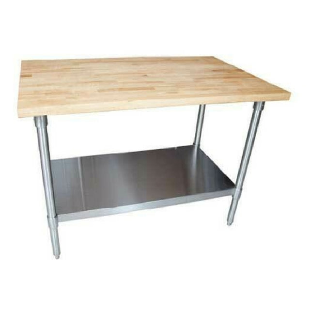 BK Resources MFTG-9636 Work Table With Galvanized Undershelf 96"W X 36"D X 34-3/4"H Overall Size