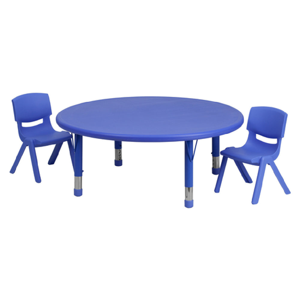 Flash Furniture YU-YCX-0053-2-ROUND-TBL-BLUE-R-GG Preschool Activity Table Set