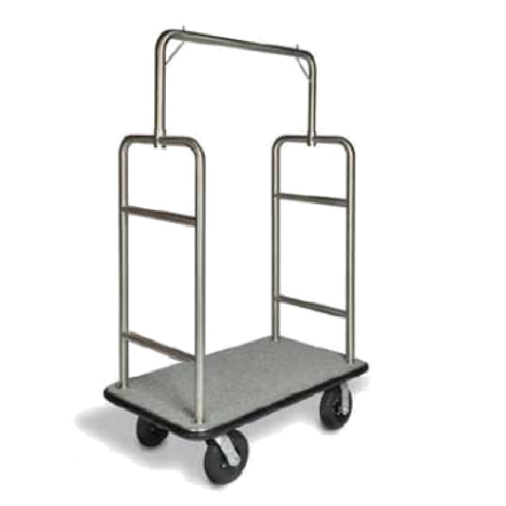 Central Specialties 2599BK-010-GRY Bellman's Cart 44"W X 24"D X 72"H Square Top Style