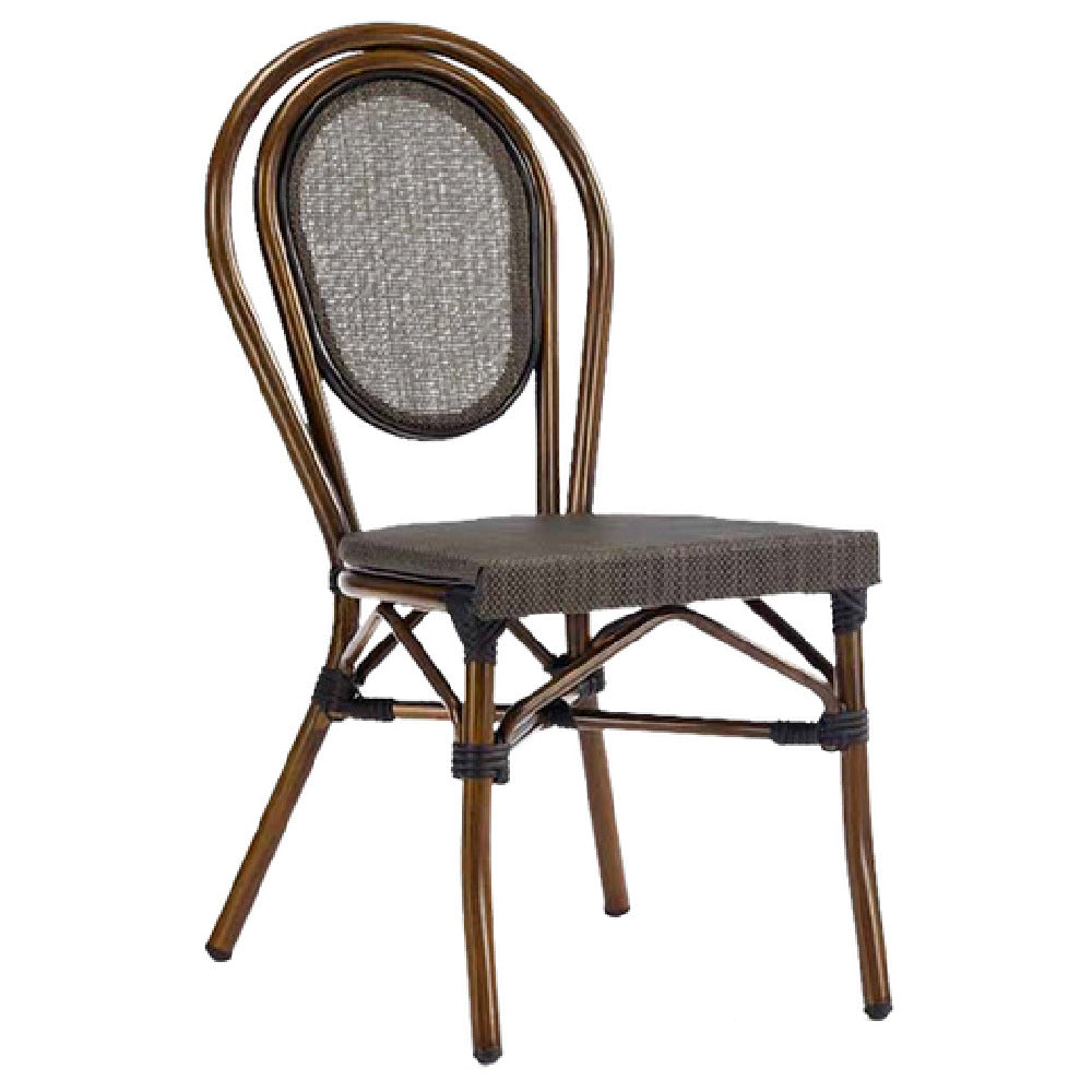 JMC Furniture MAGELLAN SIDE CHAIR Magellan Side Chair Outdoor Use Synthetic Espresso Weave Seat And Back