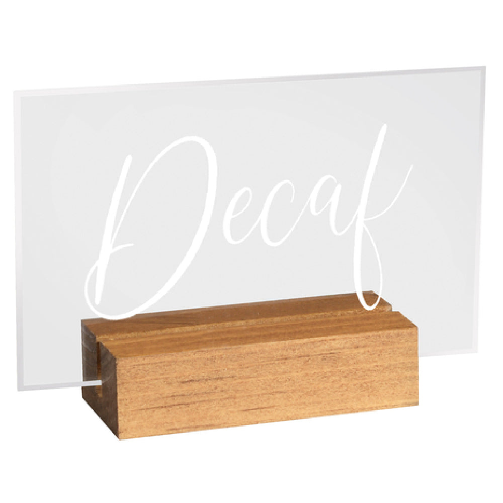 Cal Mil 22336-2-99 Madera Sign "Decaf" 3-1/2" X 1" X 2-1/2"