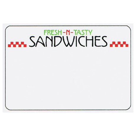 Hubert 21475 - Food Packaging Label, "Fresh-N-Tasty Sandwiches", 3" X 2"