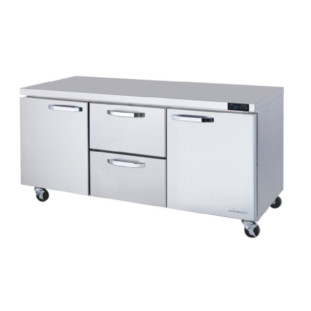 Blue Air BLUR72-D2M-HC Undercounter Refrigerator Three-section 72-3/8"W