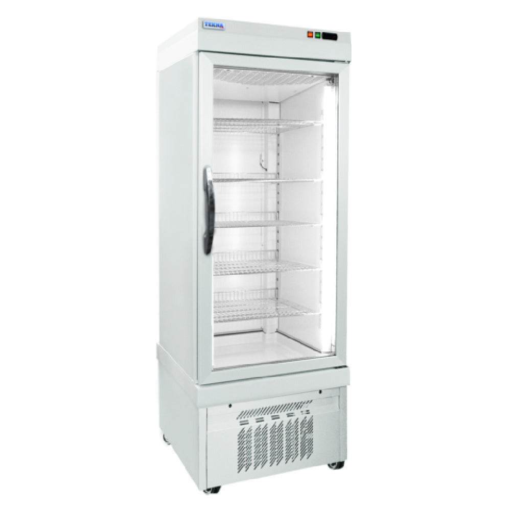 AMPTO 4100 NFP Refrigerator Merchandiser Silver Glass Door