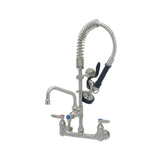 T&S Brass SMPK-8WLN-06 EverSteel Pre-Rinse Unit: EasyInstall 8" Stainless Steel Wall Mount Mixing Faucet