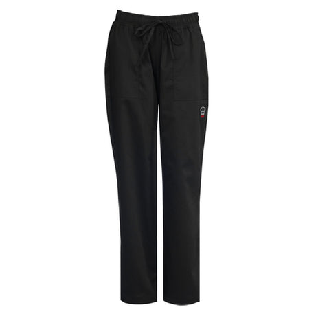 Winco UNF-8KL Briley Women's Chef Pants Elastic Waistband With Drawstring (2) Front Pockets