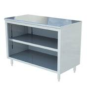 Sapphire Manufacturing SMDC-2472 Enclosed Base Dish Cabinet Open Front 72"W X 24"D X 36"H Overall Size