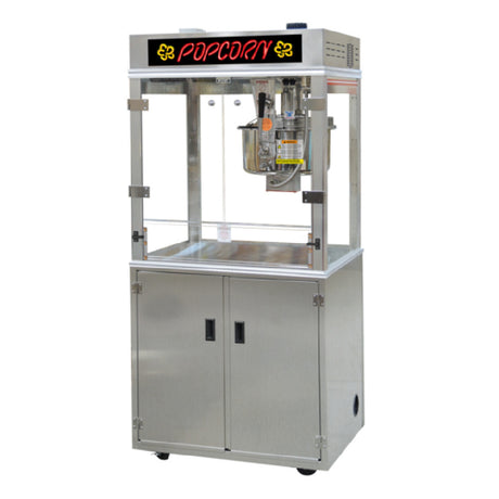 Gold Medal 2011-00-801 - Pop-O-Gold 32 Oz. Popcorn Machine With Base (36"), BIB Oil Dispense Unit Included
