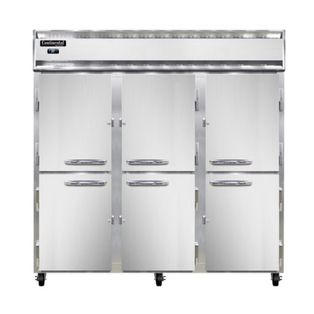 Continental Refrigerator 3RNSSPTHD-SD-GD Refrigerator 72 Cu. Ft. Capacity Pass-thru
