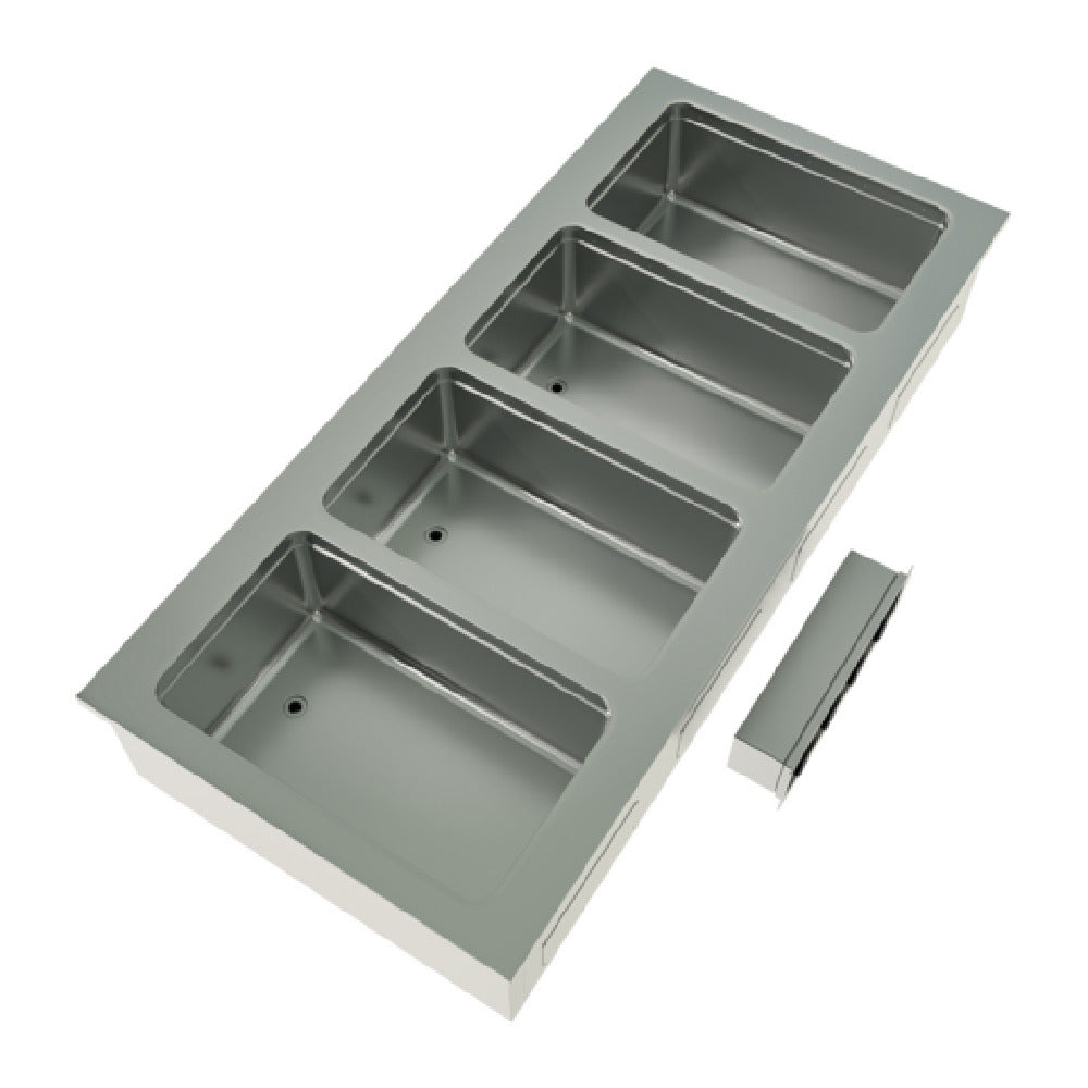 BK Resources E-HP-4 - Hot Food Well Unit, 4-Compartment, Drop-In