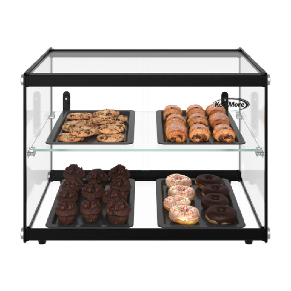 Koolmore KM-DC-2CSBK Display Case 21-7/10"W X 15-3/10"D X 15"H 4.2 Cu. Ft. Capacity