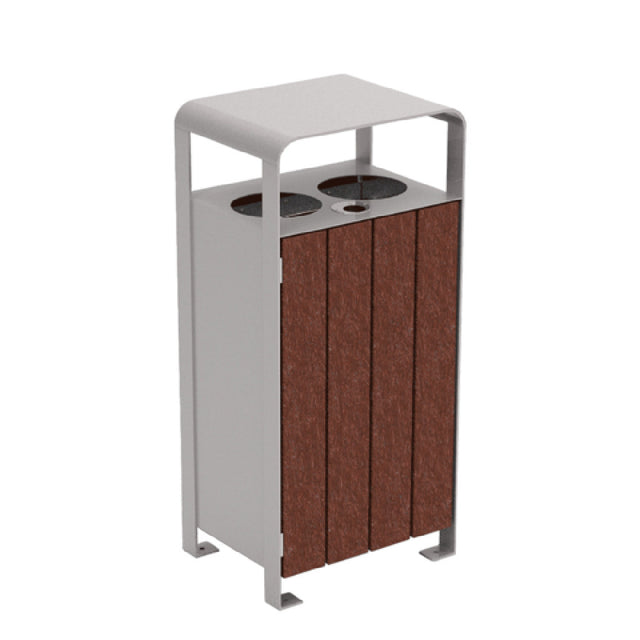 Emuamericas Llc U662-30-RECPOLY Ecosens Litter Bin Outdoor 2 X 20 Gal Capacity