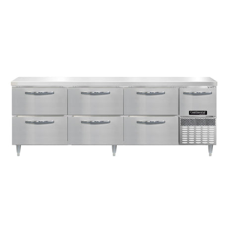 Continental Refrigerator DRA93NSS-D Designer Line Refrigerated Base Worktop Unit