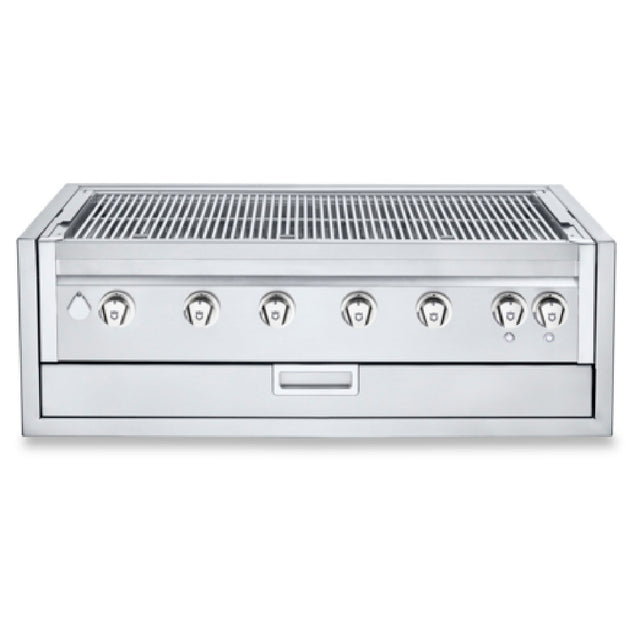 Crown Verity IBI42-GO-FLT Infinite Series 42" Built-In Outdoor Charbroiler Grill (6) 14750 BTUH Stainless Steel Burners