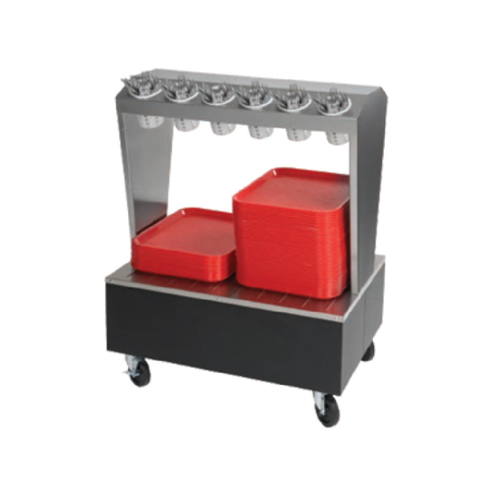 Advance Tabco BSWS-B Silverware Stand Accommodates (12) Silverware Cylinders Stainless Steel Storage Shelf For Trays