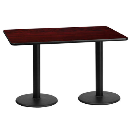 Flash Furniture XU-MAHTB-3060-TR18-GG Table 60"W X 30"D X 31-1/8"H Dining Height