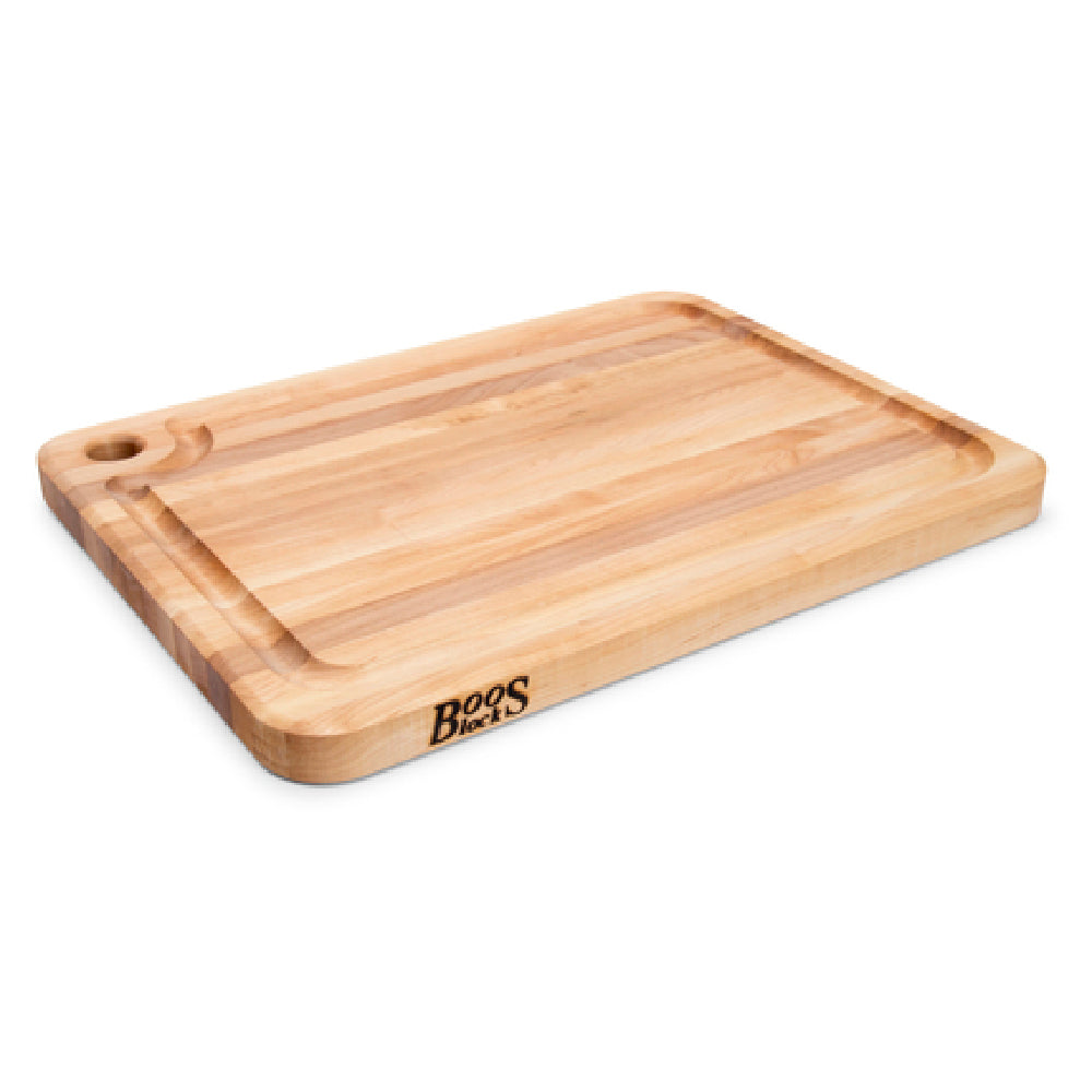 John Boos MPL2015125-FH-GRV Cutting Board 20"W X 15"D X 1-1/4" Thick Edge Grain Construction