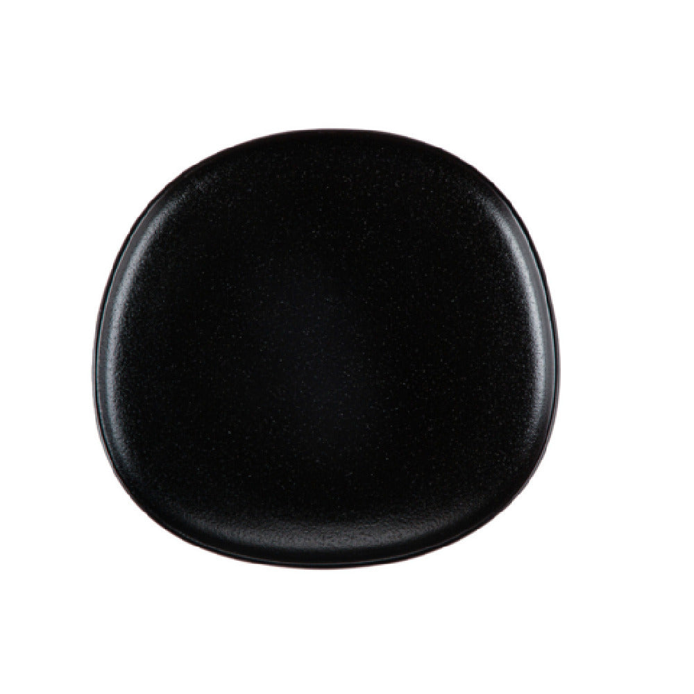 CAC China MOT-16-BLK Morton Plate 9-3/4"L X 10-1/4"W X 1"H Porcelain