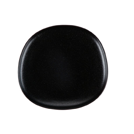CAC China MOT-16-BLK Morton Plate 9-3/4"L X 10-1/4"W X 1"H Porcelain