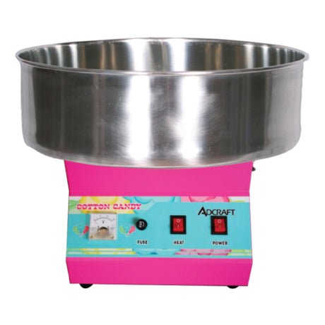 Admiral Craft COTND-21 Cotton Candy Machine Produces Up To 60 Cones Per Hour 21" Diameter Stainless Steel Spinning Bowl