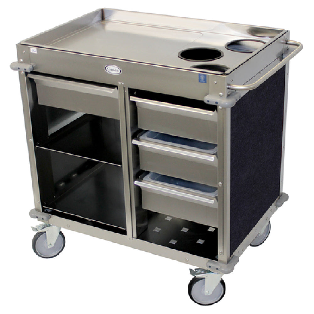 Cadco BC-4-L4 MobileServ® Beverage Cart Back-loading (3) Airpot Wells