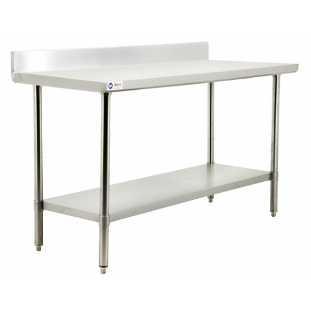 Omcan 44347 (44347) Work Table 72"W X 30"D X 34"H 20/430 Stainless Steel Flat Top