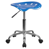 Flash Furniture LF-214A-BRIGHTBLUE-GG Vibrant Stool 20-1/4" To 25-3/4" Adjustable Height