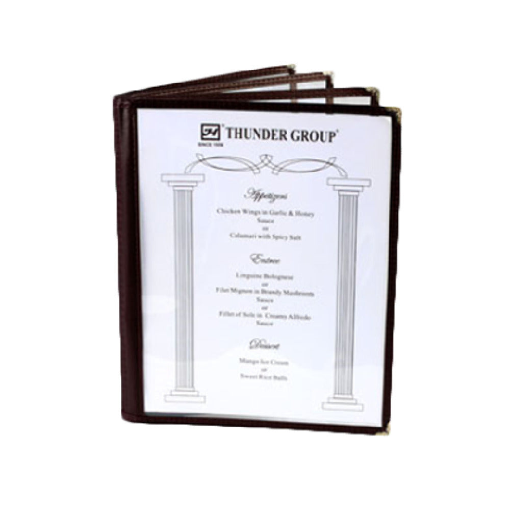 Thunder Group PLMENU-L4BR Menu Cover 8-1/2" X 11" 4-page Book Fold